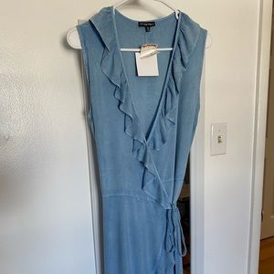 NWT Light Blue w/ Ruffle Wrap Style Envy Dress